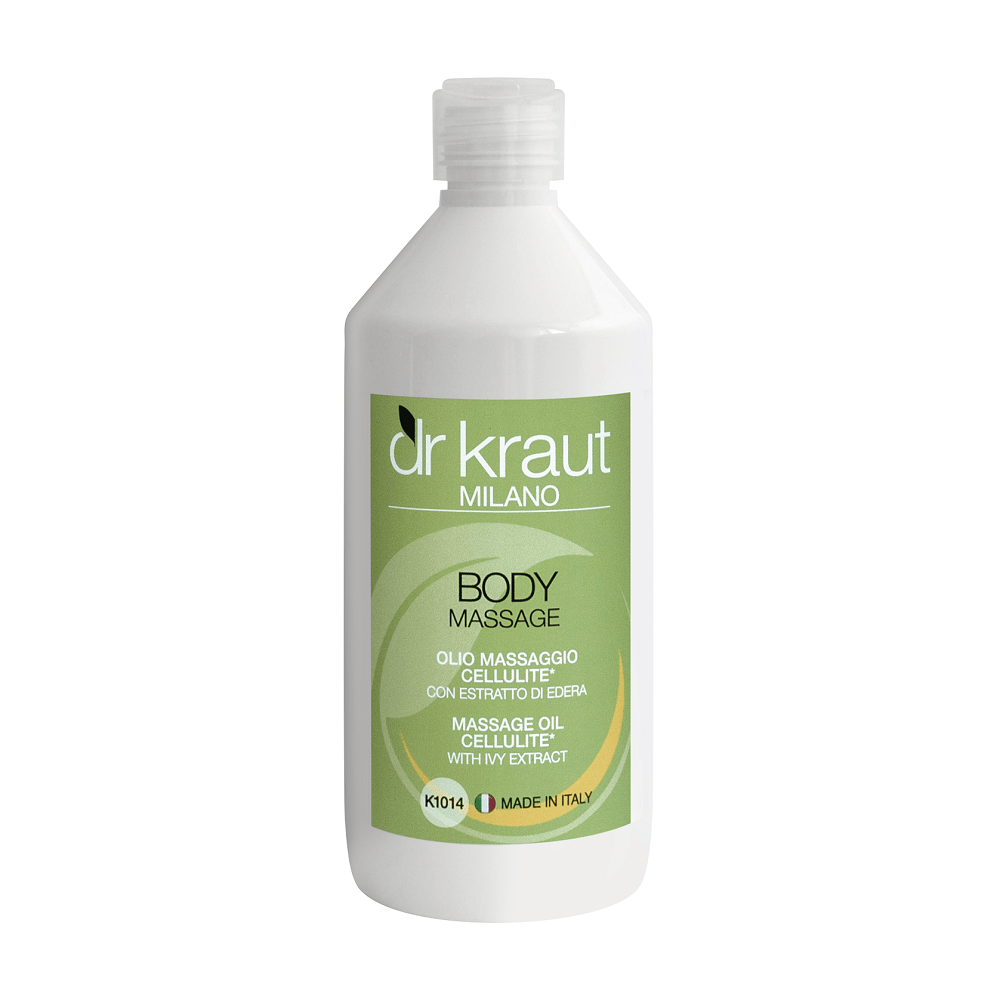 Ulei pentru Masaj Anticelulitic Profesional cu extract de iedera, 500 ml, Dr. Kraut Milano.