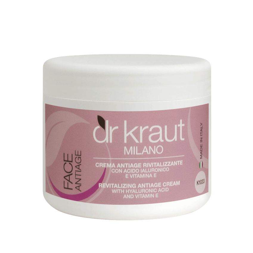 Crema Faciala Revitalizanta Antiaging, cu acid hialuronic si vitamina E, 500 ml, Dr. Kraut Milano.