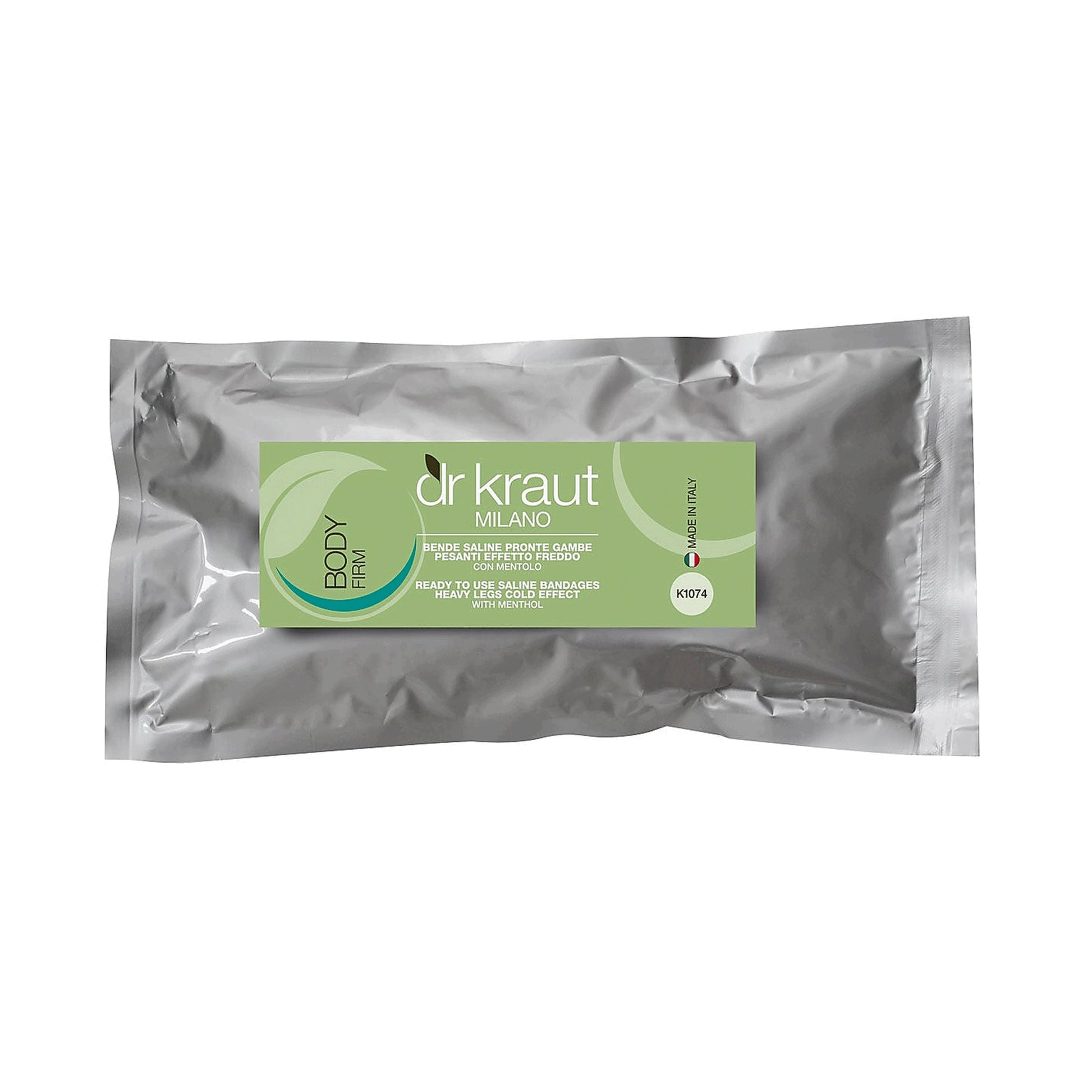 Bandaje Elastice pentru Impachetari "Picioare Grele", efect de racire, cu mentol, 2 buc,  Dr. Kraut Milano.