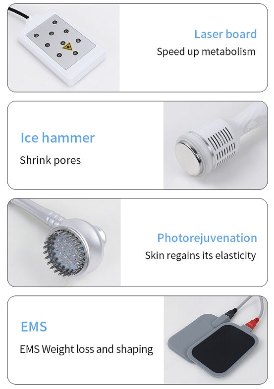 Aparat de Radiofrecventa, Cavitatie, Lipo Laser, Vacuum, Electrostimulare, Termosoc, Biolifting pentru Slabire, Celulita, Tonifiere 9 in 1