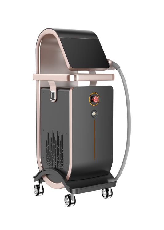 Aparat de Epilare Definitiva cu 4 Lungimi de Unda, Fedora, soft Inteligenta Artificiala, dioda 1800W, Putere Aparat 4500W cu capete interschimbabile