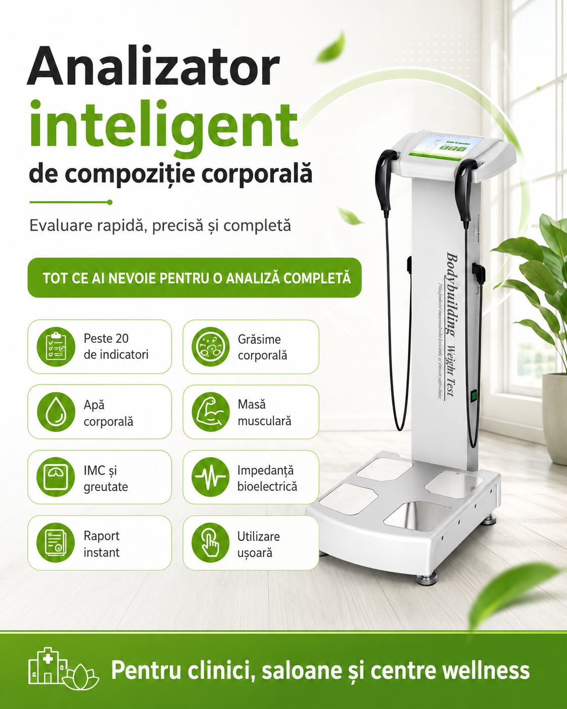 Analizator Corporal BCA Premium cu Imprimanta Inclusa