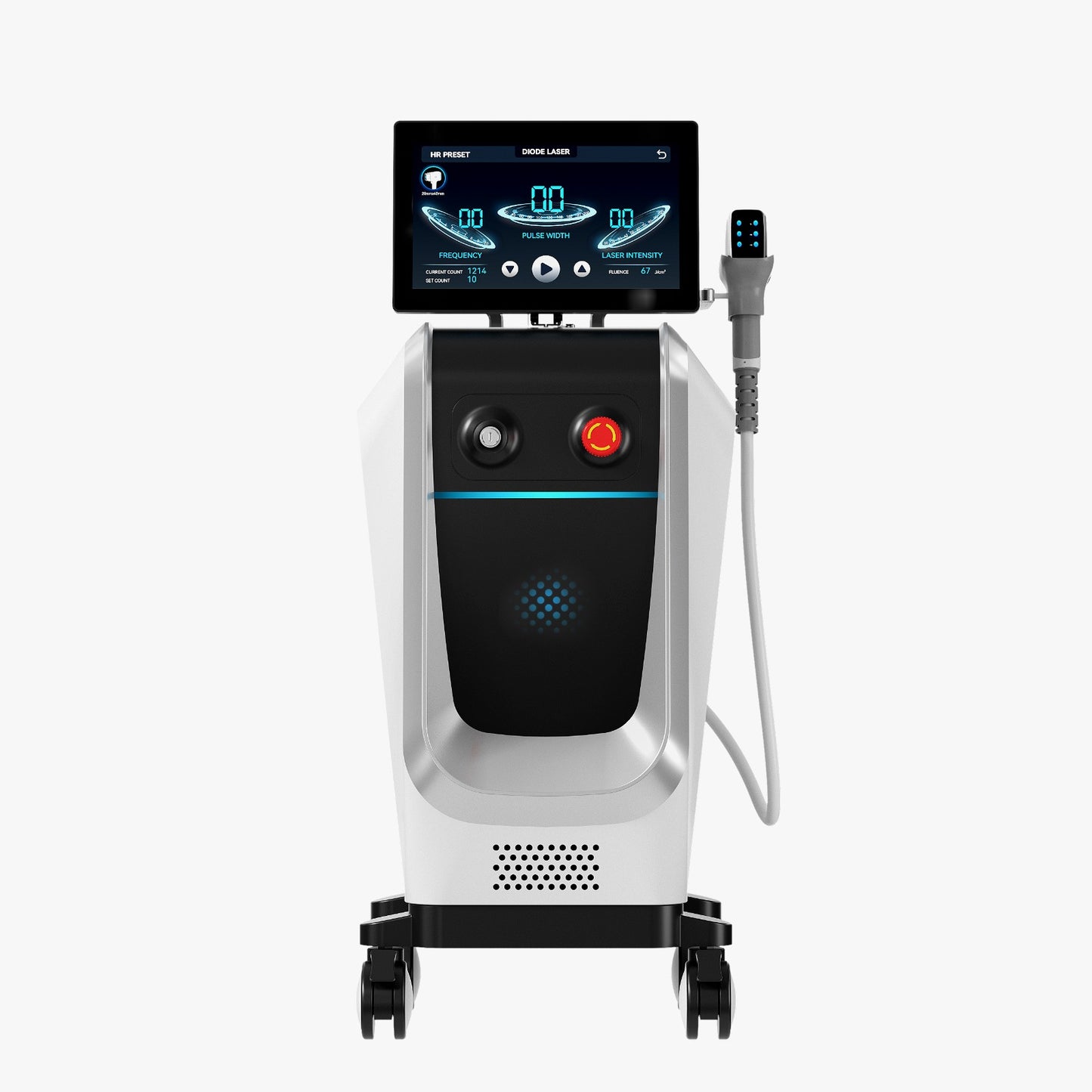 Aparat Epilare Definitiva Laser cu 4 Lungimi de Unda, Putere Manipul 3000W, Putere Aparat 4000W, Brambus.