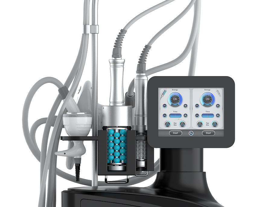 Aparat Profesional EndoSculpt 6 in 1 cu Magic Roller, Endermologie, Cavitatie, Radiofrecventa si Laser