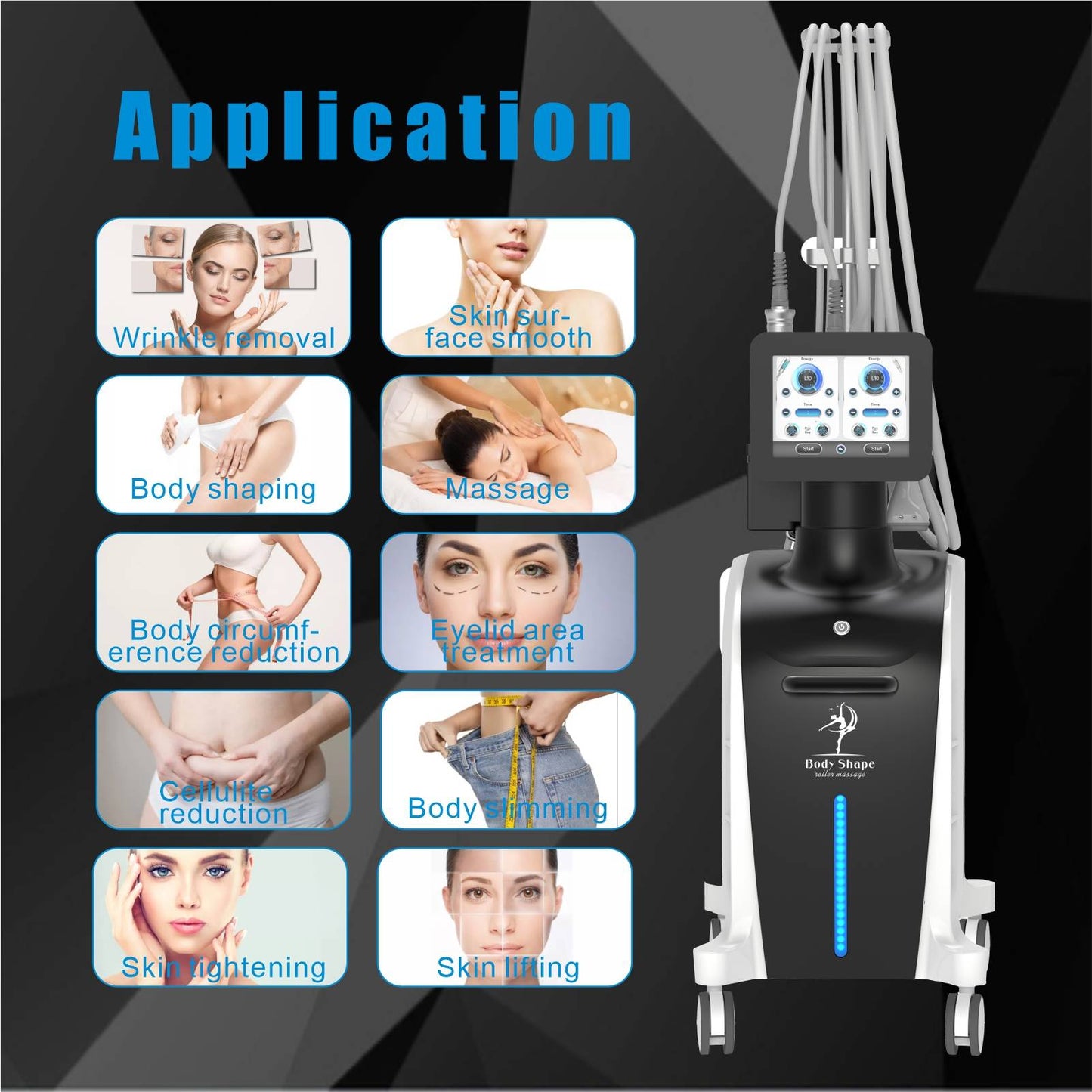 Aparat Profesional EndoSculpt 6 in 1 cu Magic Roller, Endermologie, Cavitatie, Radiofrecventa si Laser
