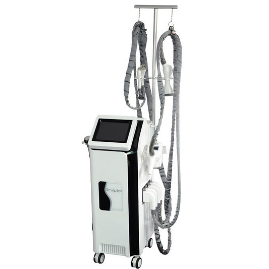 Aparat Vacuum Endermologic V-Sculptor cu Cavitatie, Radiofrecventa si Infrarosii pentru tratamente faciale si corporale.