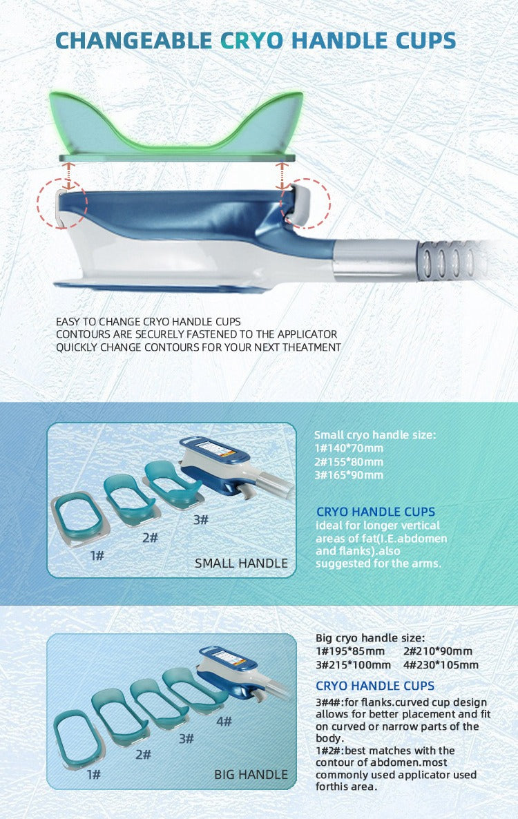 Aparat Criolipoliza 360°cu 5 Capete Ajustabile, Cavitatie, Radiofrecventa si Lipolaser pentru slabire, anticelulita, tonifiere si lifting