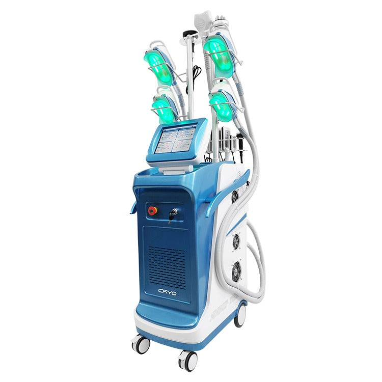 Aparat Criolipoliza 360°cu 5 Capete Ajustabile, Cavitatie, Radiofrecventa si Lipolaser pentru slabire, anticelulita, tonifiere si lifting
