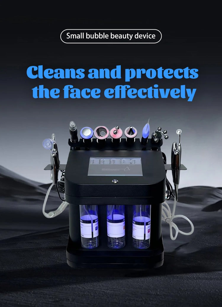 Aparat Hydrafacial Tratamente de Curatare, Reintinerire, Lifting si Antiaging Hydrogenera, cu 10 functii - Radiofrecventa, Hidrodermabraziune, Oxygen, Skin Scrubber, Biolifting, Ultrasunete