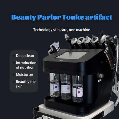 Aparat Hydrafacial Tratamente de Curatare, Reintinerire, Lifting si Antiaging Hydrogenera, cu 10 functii - Radiofrecventa, Hidrodermabraziune