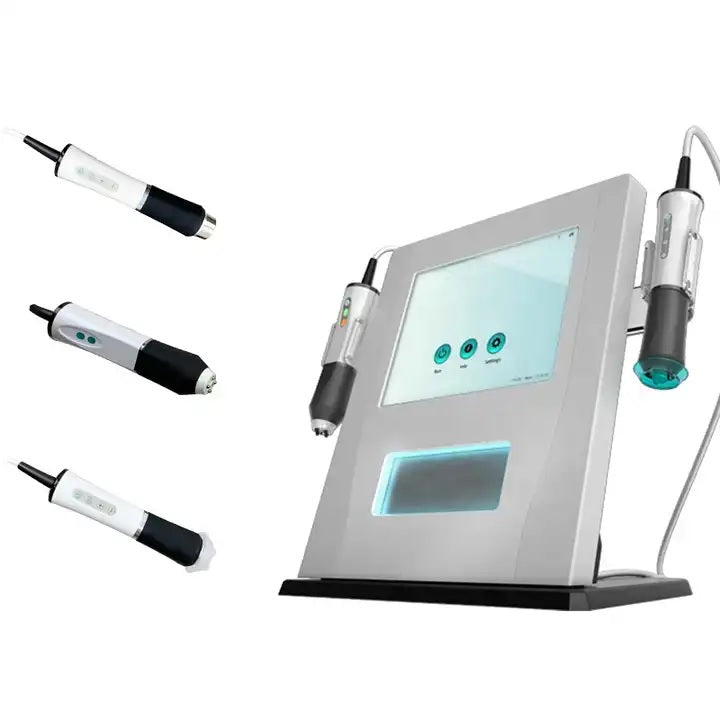 Aparat Oxigenare cu 3 Capete: Radiofrecventa Tripolara pentru Lifting Facial, Hidratare si Hranire, Rejuvenare cu 2 seturi de capsule