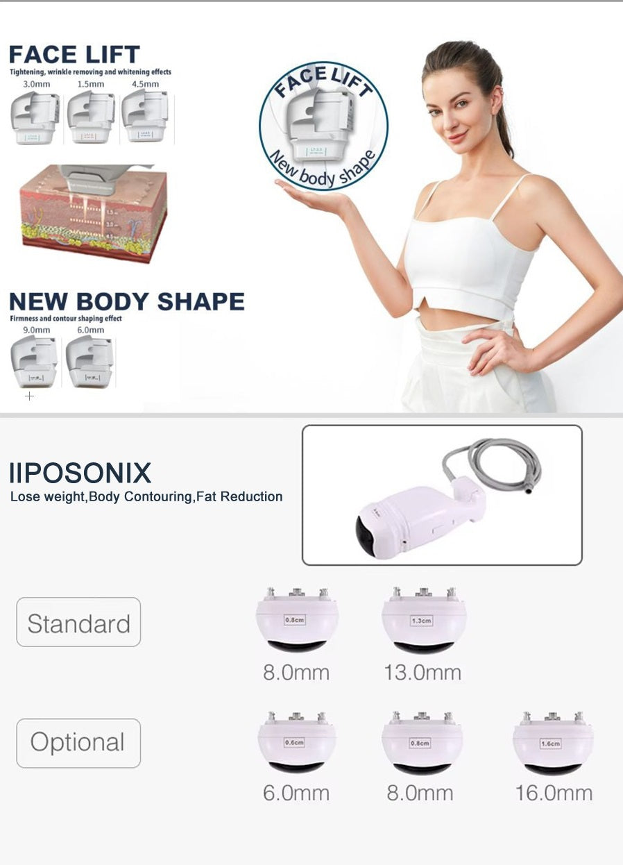 Aparat Profesional Liposonix si Hifu 2 in 1 pentru topirea grasimilor, slabire, celulita, LipoSculpt
