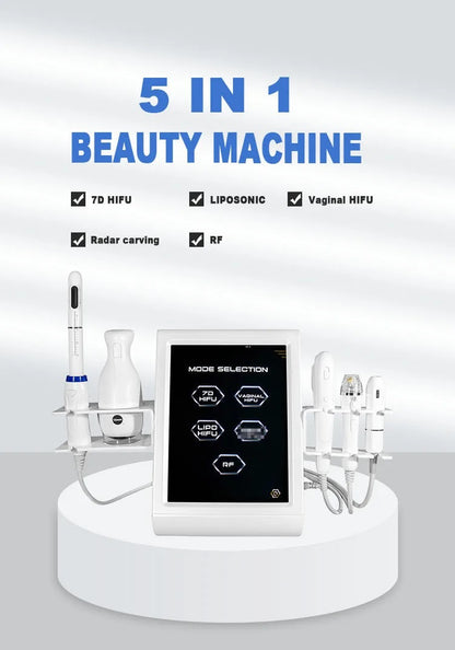 Aparat Profesional Multifunctional 5 in 1 - 7D Hifu, Liposonix, Vmax si Radiofrecventa Fractionata