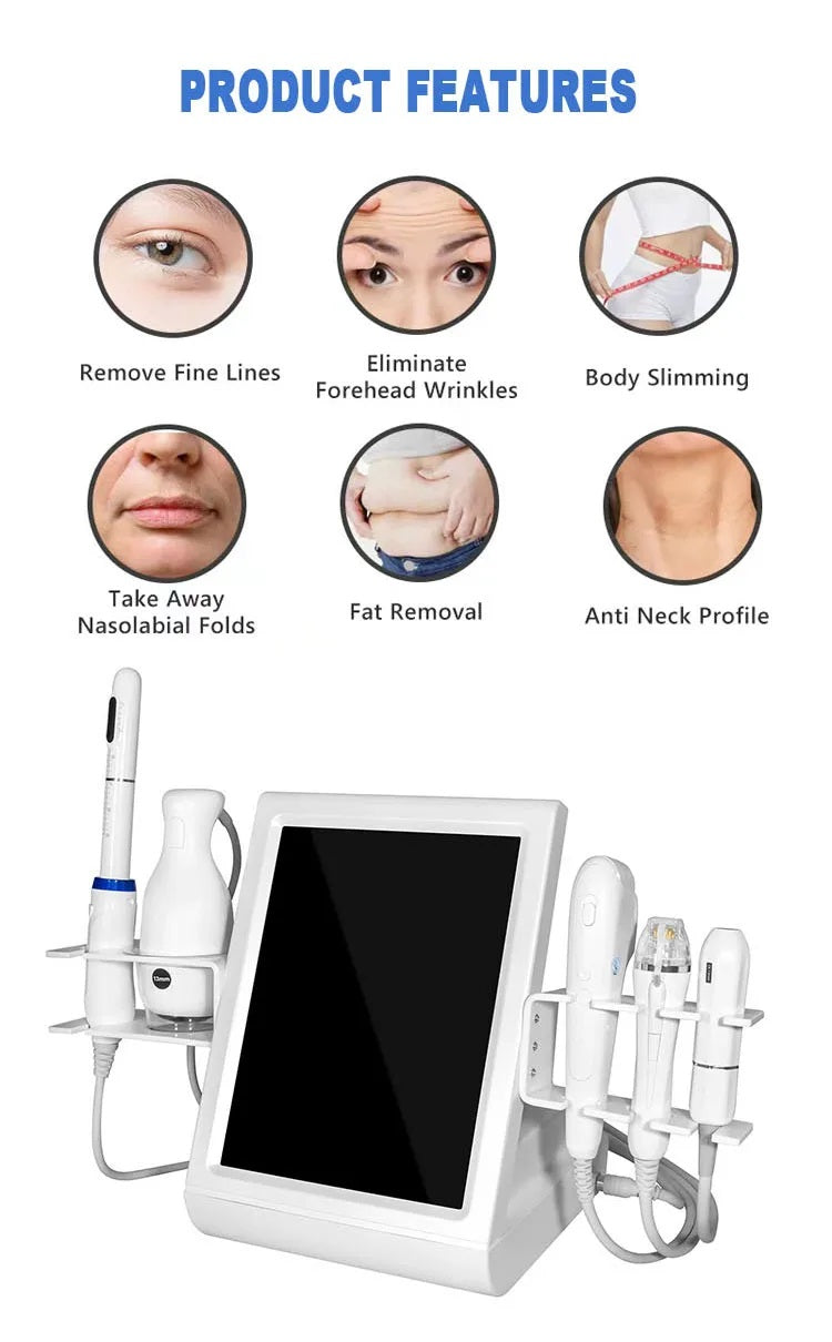 Aparat Profesional Multifunctional 5 in 1 - 7D Hifu, Liposonix, Vmax si Radiofrecventa Fractionata