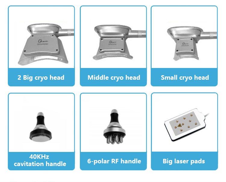 Aparat Profesional de Criolipoliza, LipoLaser, Cavitatie si Radiofrecventa MultiCryogen cu 2 capete de Criolipoliza