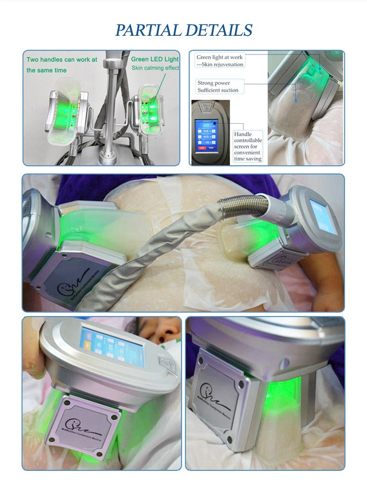 Aparat Profesional de Criolipoliza, LipoLaser, Cavitatie si Radiofrecventa MultiCryogen cu 2 capete de Criolipoliza
