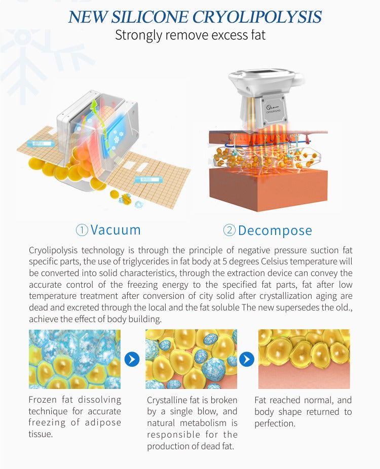 Aparat Profesional de Criolipoliza, LipoLaser, Cavitatie si Radiofrecventa MultiCryogen cu 2 capete de Criolipoliza