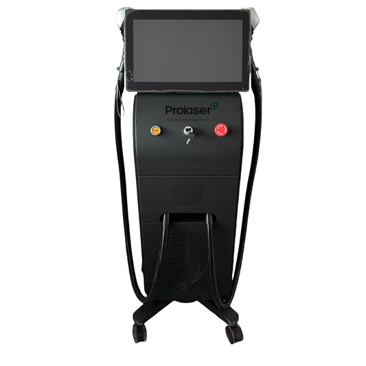 Aparat Profesional pentru Epilare Definitiva cu Dioda Laser, 3 lungimi de unda 755nm, 808nm, 1064nm, ProLaser, 2500W, cu doi manipuli