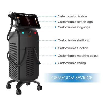 Aparat Profesional pentru Epilare Definitiva cu Dioda Laser, 4 lungimi de unda 755nm+808nm+940nm+1064nm, Manipuli cu Display Digital, 5 Capete
