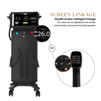 Aparat Profesional pentru Epilare Definitiva cu Dioda Laser, 4 lungimi de unda 755nm+808nm+940nm+1064nm, Manipuli cu Display Digital, 5 Capete