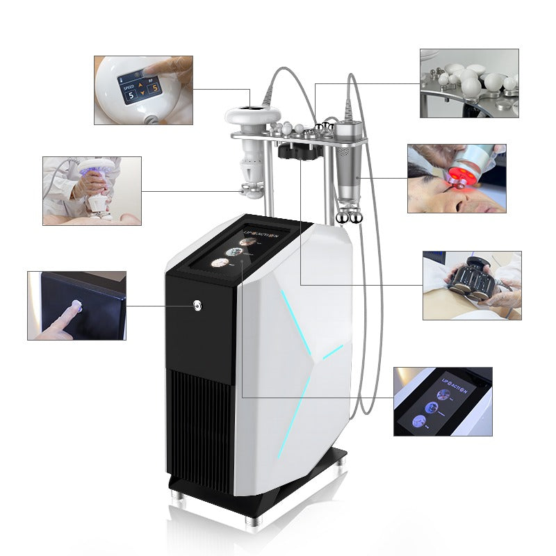 Aparat Profesional pentru Slabit si Celulita 4D Fat Blasting, Lip - O cu 4 functii : Radiofrecventa, UltraCavitatie, Masaj cu Role si Electrostimulare