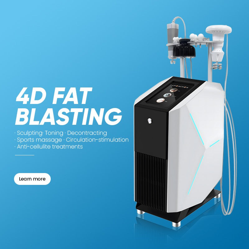 Aparat Profesional pentru Slabit si Celulita 4D Fat Blasting, Lip - O cu 4 functii : Radiofrecventa, UltraCavitatie, Masaj cu Role si Electrostimulare