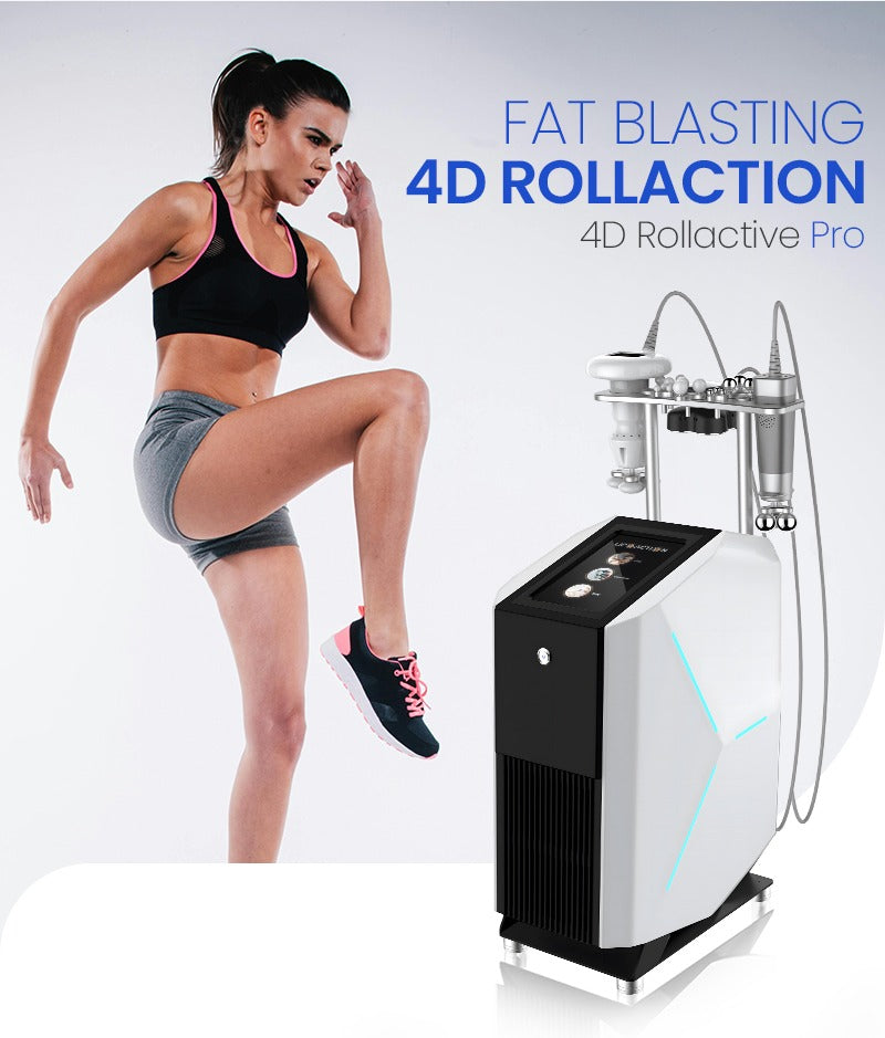 Aparat Profesional pentru Slabit si Celulita 4D Fat Blasting, Lip - O cu 4 functii : Radiofrecventa, UltraCavitatie, Masaj cu Role si Electrostimulare