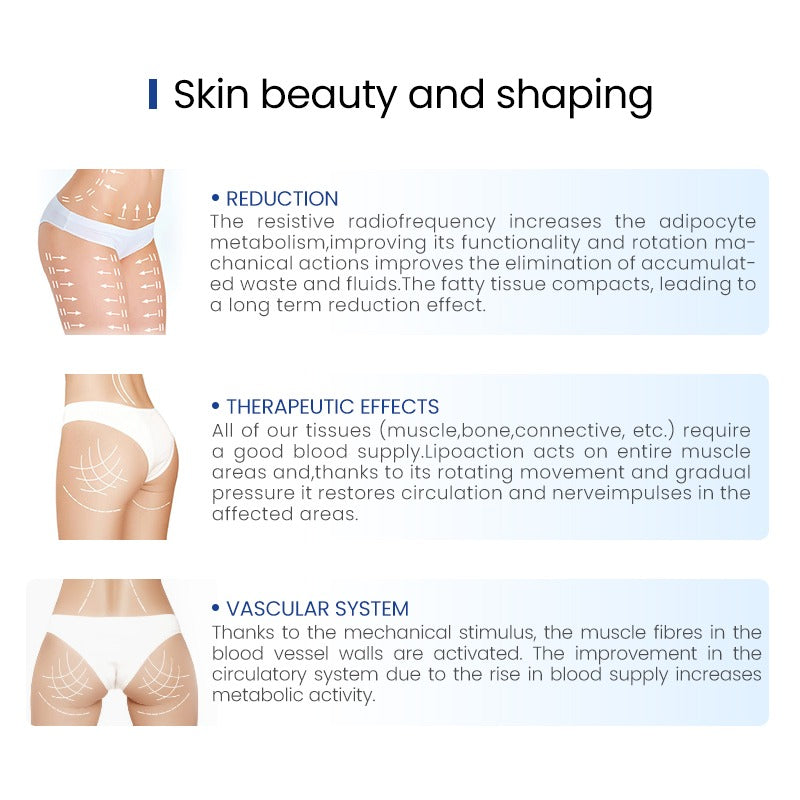 Aparat Profesional pentru Slabit si Celulita 4D Fat Blasting, Lip - O cu 4 functii : Radiofrecventa, UltraCavitatie, Masaj cu Role si Electrostimulare