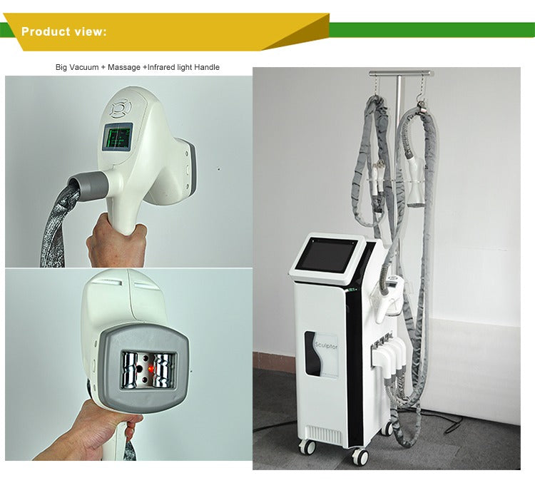 Aparat Vacuum Endermologic V-Sculptor cu Cavitatie, Radiofrecventa si Infrarosii pentru tratamente faciale si corporale