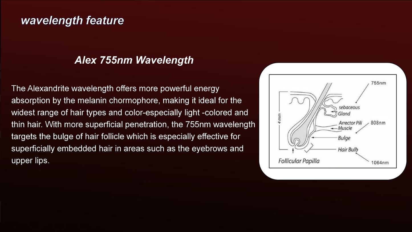Aparat de Epilare Definitiva cu 4 Lungimi de Unda, Fedora, soft Inteligenta Artificiala, dioda 1800W, Putere Aparat 4500W cu capete interschimbabile