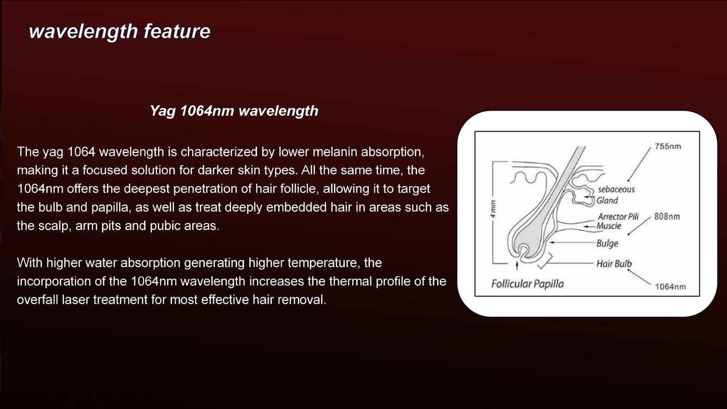 Aparat de Epilare Definitiva cu 4 Lungimi de Unda, Fedora, soft Inteligenta Artificiala, dioda 1800W, Putere Aparat 4500W cu capete interschimbabile