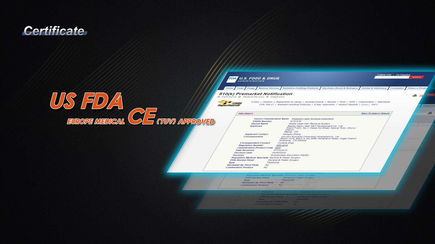 Aparat de Epilare Definitiva cu 4 Lungimi de Unda, Fedora, soft Inteligenta Artificiala, dioda 1800W, Putere Aparat 4500W cu capete interschimbabile