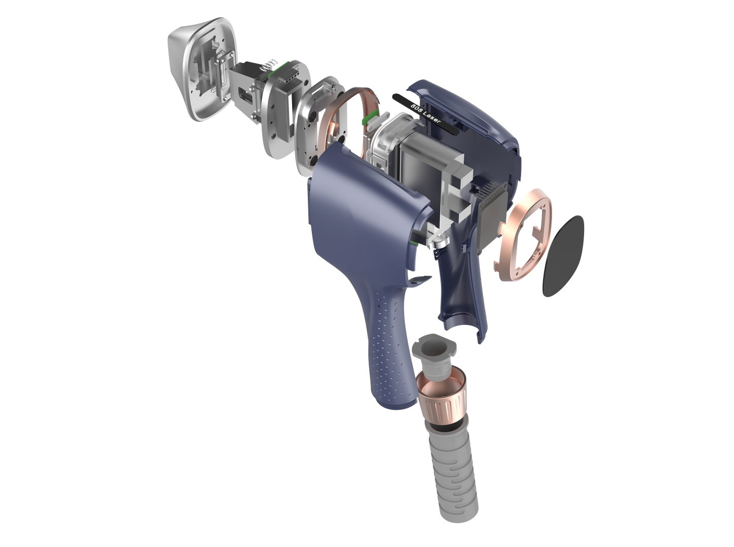 Aparat de Epilare Definitiva cu 3 Lungimi de Unda, Fedora, soft Inteligenta Artificiala, dioda 3000W, Putere Aparat 6900W cu capete interschimbabile