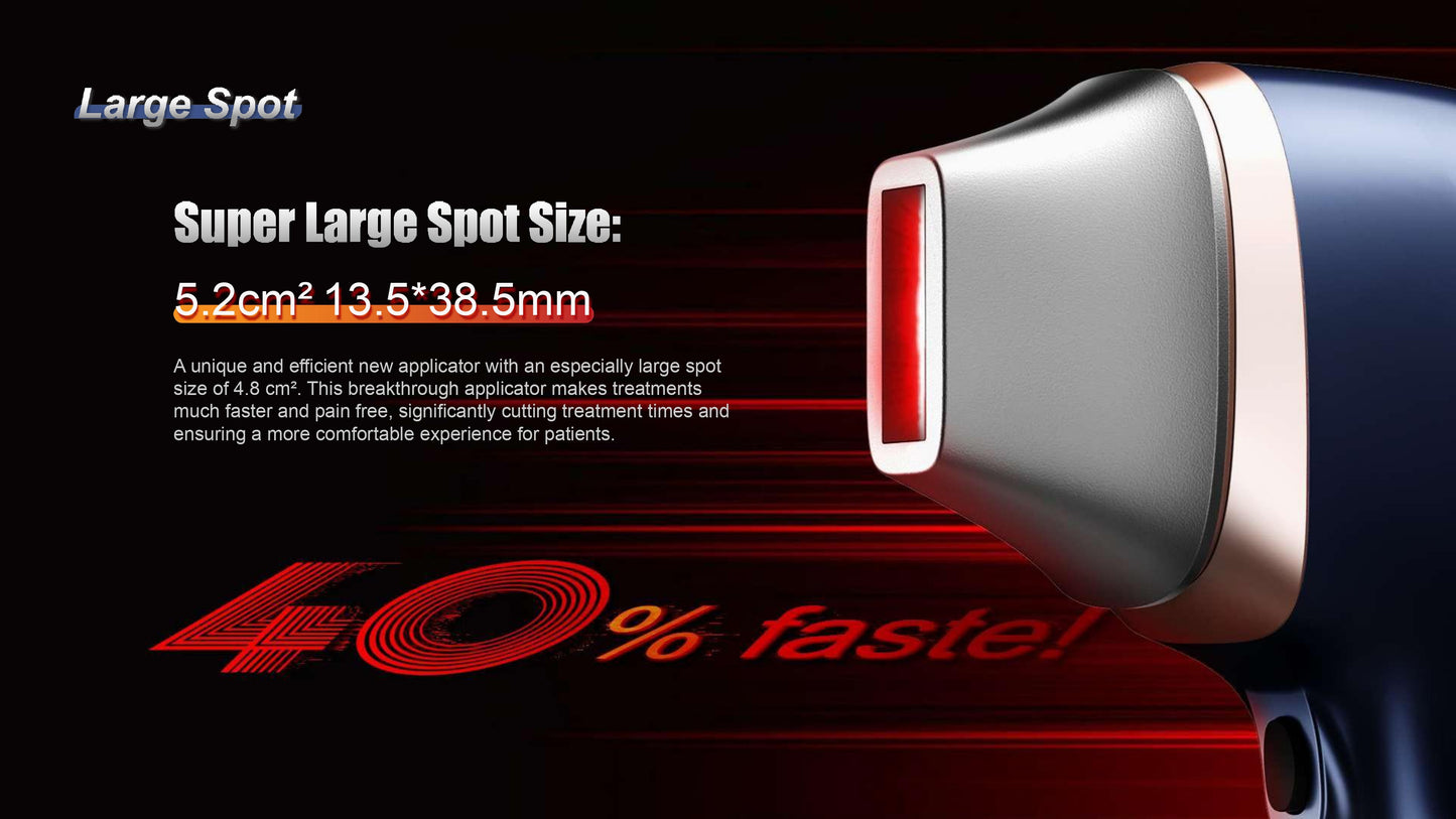 Aparat de Epilare Definitiva cu 4 Lungimi de Unda, Fedora, soft Inteligenta Artificiala, dioda 1800W, Putere Aparat 4500W cu capete interschimbabile