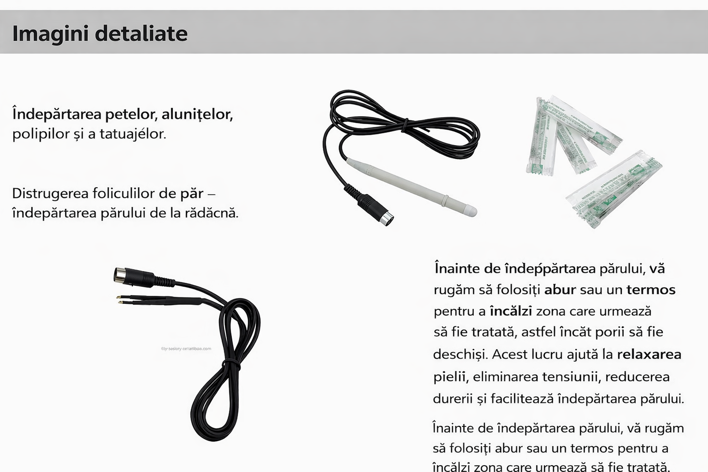 Aparat de epilare prin electroliză și electrocoagulare – echipament estetic pentru tratamente locale de precizie