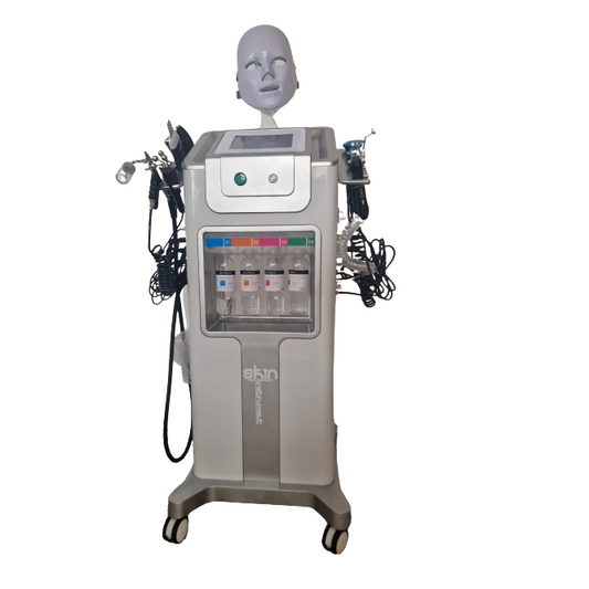 Combina Hidrafacial - Aparat curatare faciala - 11 in 1, Biolifting, Ultrasunete, Skin Scrubber, Oxigen Hiperbaric, Termosoc, Ultrasunete Ochi, Radiofrecventa, Radiofrecventa ochi, Masca Led, H2 O2 Jet, Hidrodermabraziune