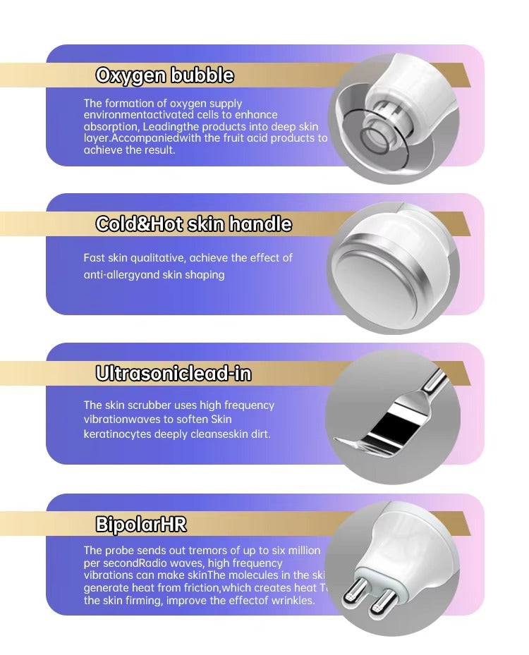 Combina Cosmetica De Ultima Generatie OxyTone Pro 10 - Hidrodermabraziune, Rf, Oxigen, Analizator Piele