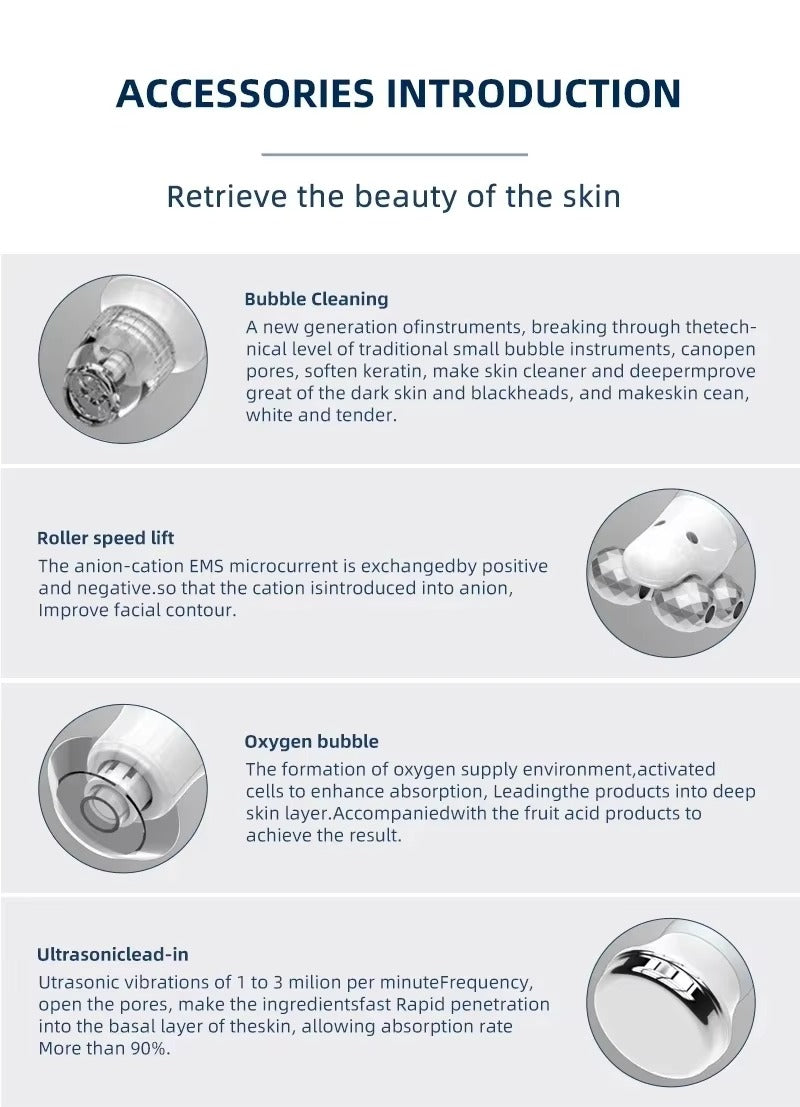 Combina Cosmetica De Ultima Generatie OxyTone Pro 10 - Hidrodermabraziune, Rf, Oxigen, Analizator Piele