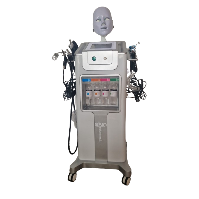 Combina Hidrafacial 11 in 1, Biolifting, Ultrasunete, Skin Scrubber, Oxigen Hiperbaric, Termosoc, Ultrasunete Ochi, Radiofrecventa, Radiofrecventa ochi, Masca Led, H2 O2 Jet, Hidrodermabraziune