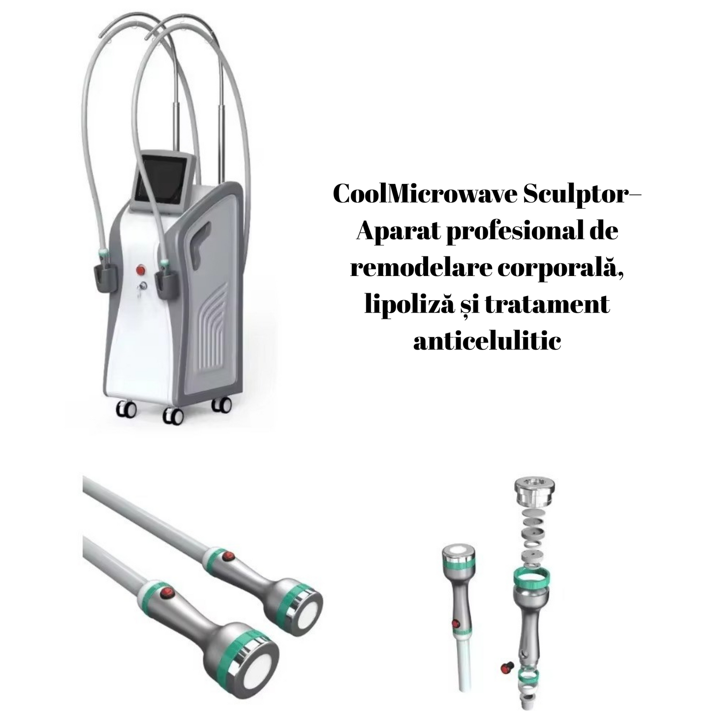 CoolMicrowave Sculptor – Aparat profesional de remodelare corporală, lipoliză și tratament anticelulitic