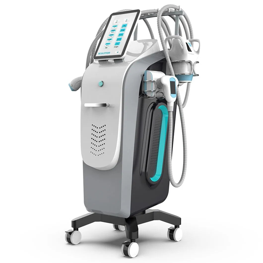 DermaSculpt 6 în 1 – Aparat profesional pentru remodelare corporală și rejuvenare facială (Vacuum Endermologic, Roller, RF, IR, Cavitație, Masaj Rotativ)