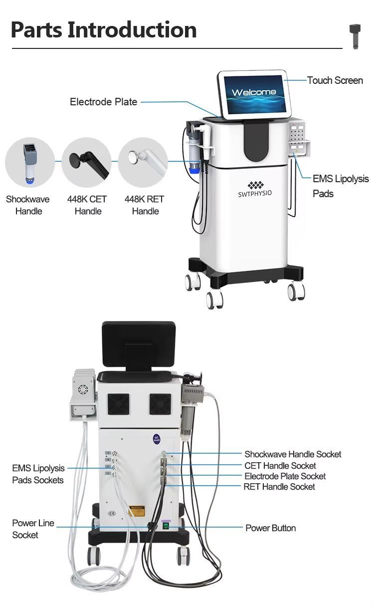 Echipament Profesional Shockwave, Tecar, Lipolaser, Ems THERMOCRYO FUSION 448K