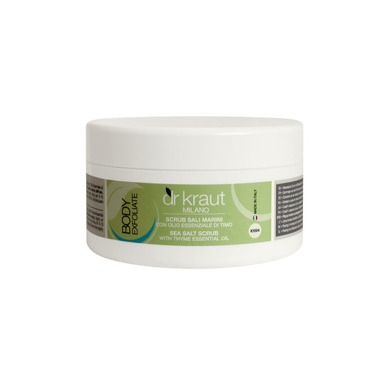 Gommage Corporal cu Sare de Mare si Ulei Esential de Cimbru, 500 ml, Dr. Kraut Milano.
