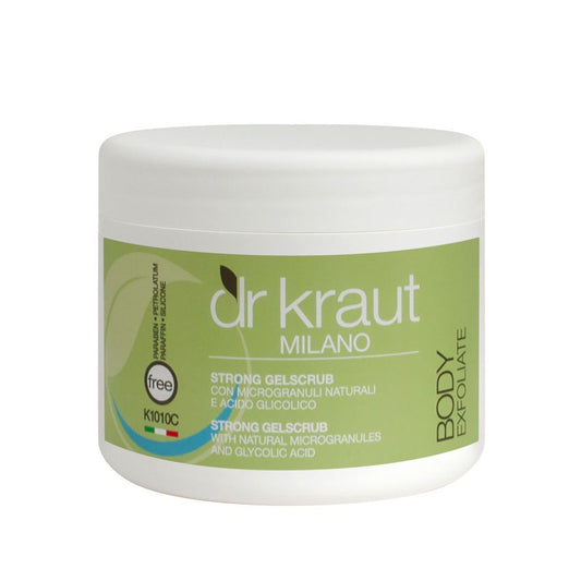 Gel Scrub pentru Corp, cu Microgranule Naturale și Acid Glicolic, 500 ml, Dr. Kraut Milano.
