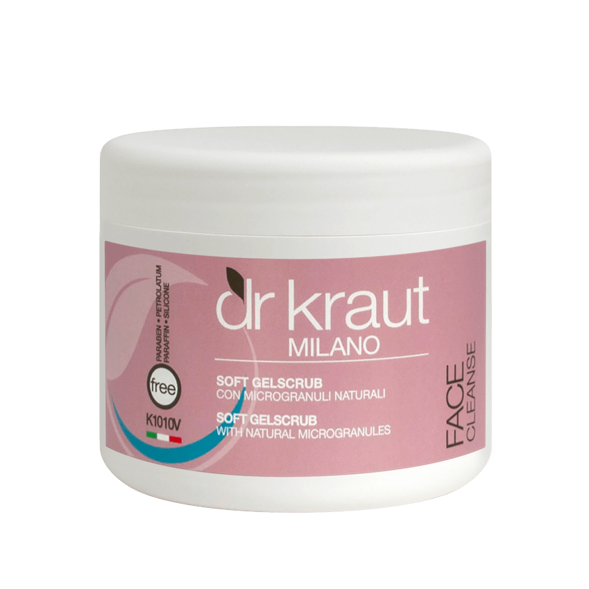 Gel Scrub Exfoliant pentru fata, cu microgranule naturale, 500 ml, Dr. Kraut Milano.