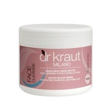 Masca Faciala Detoxifianta si Exfolianta, cu carbune activ si argila pura, 2 in 1, 500 ml, Dr. Kraut Milano.