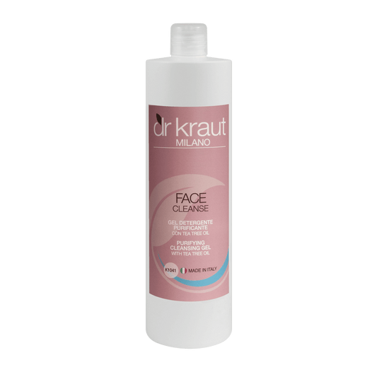 Gel Demachiant Purificator pentru toate tipurile de piele, cu ulei de arbore de ceai,  500 ml, Dr. Kraut Milano.