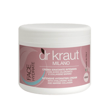 Crema Intensiv Hidratanta pentru fata, cu Acid Hialuronic și Colagen Marin, 500 ml, Dr. Kraut Milano.