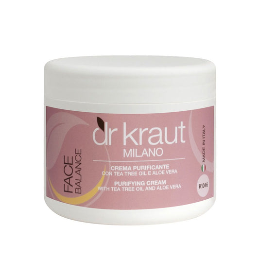 Crema Purificatoare de fata, cu ulei de arbore de ceai si Aloe Vera, 500ml, Dr Kraut.