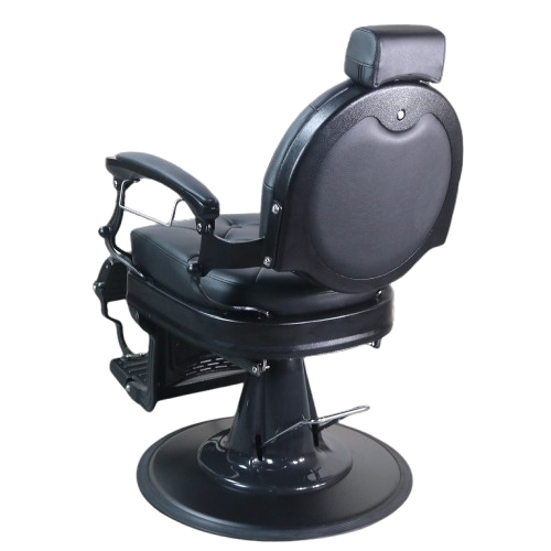 Scaun Frizerie/Barber Antonie Negru Integral, Ajustabil.